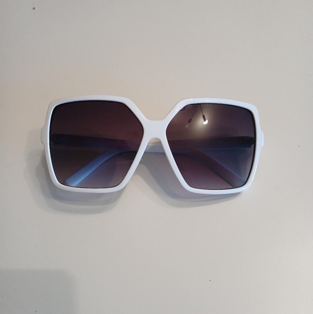 Large White Square Sunglasses